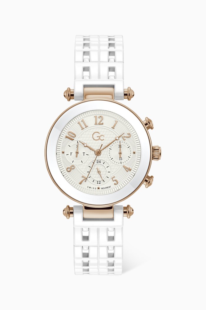 

PrimeChic Ceramic Watch, White