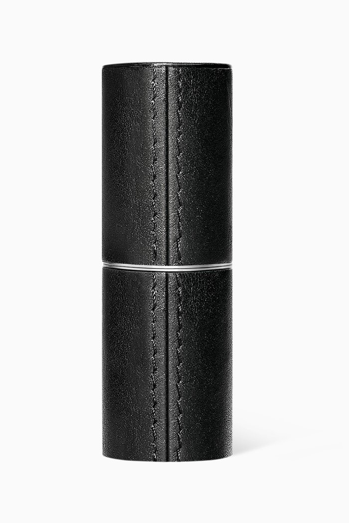 

Black Refillable Fine Leather Lipstick Case