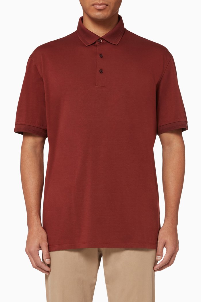 

Cotton Polo T-Shirt, Orange