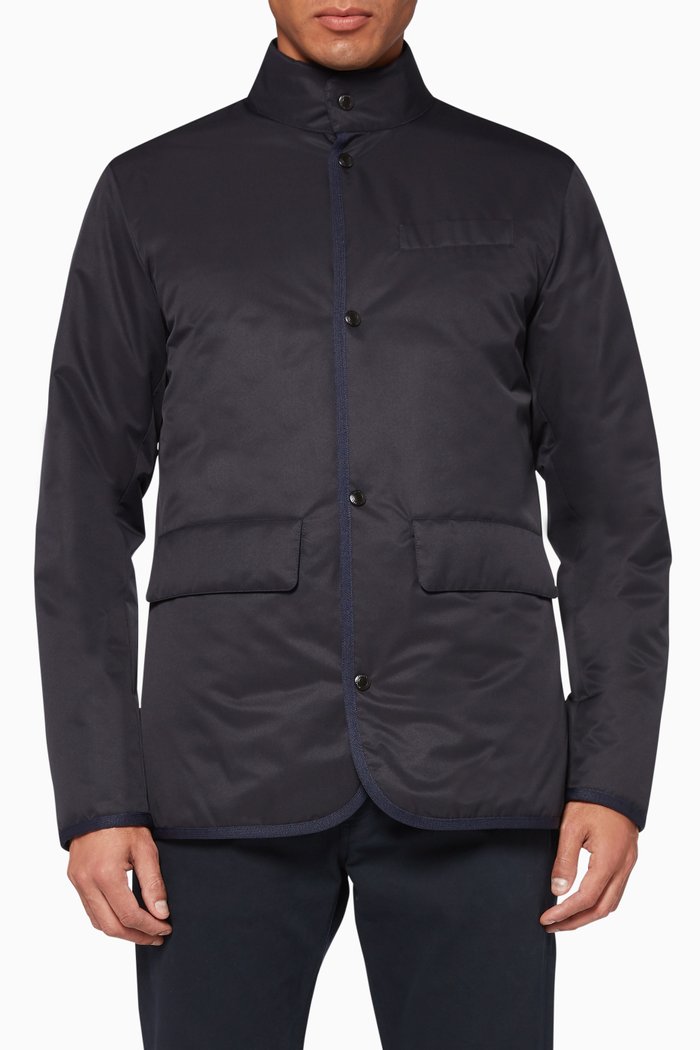 Two-Tone Reversible Jacket, Blue