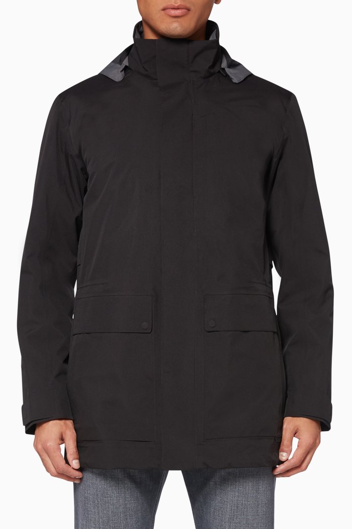 

Layered Performance Parka Jacket, Black