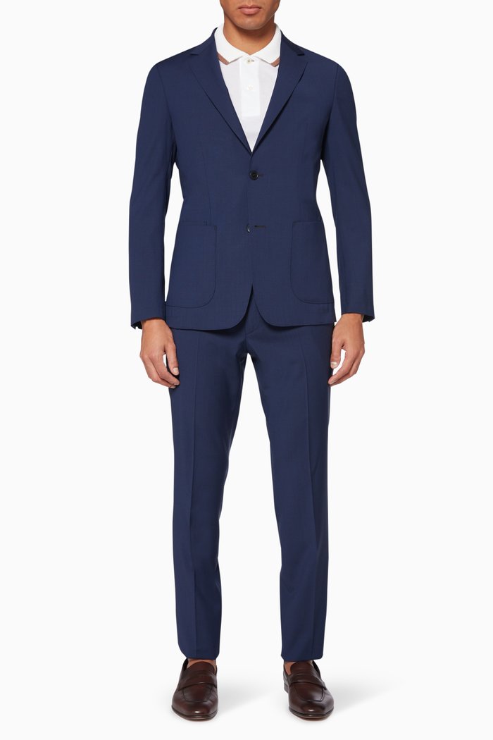 

Wool Two-Piece Suit, Blue
