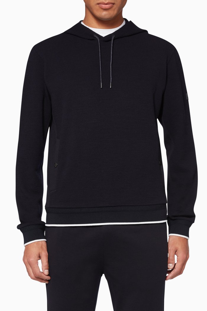

Techmerino Wool Hooded Sweatshirt, Blue