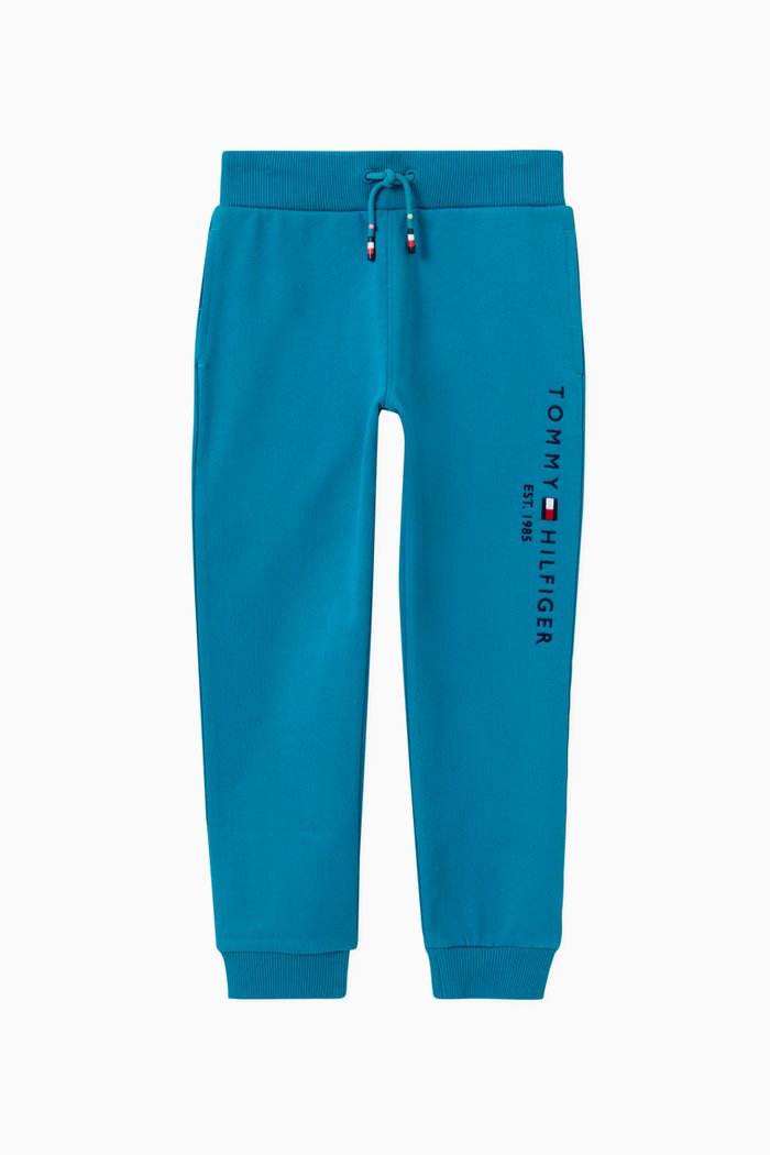 Logo Essential Cotton Track Pants, Green