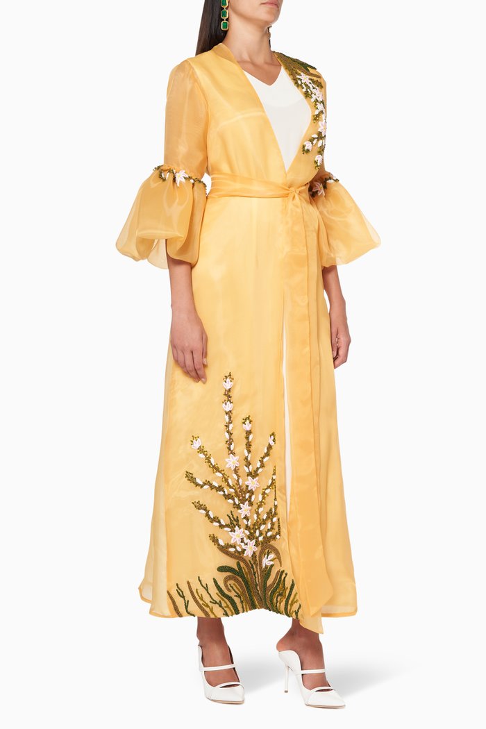 

Embroidered Kaftan, Set of Two, Yellow