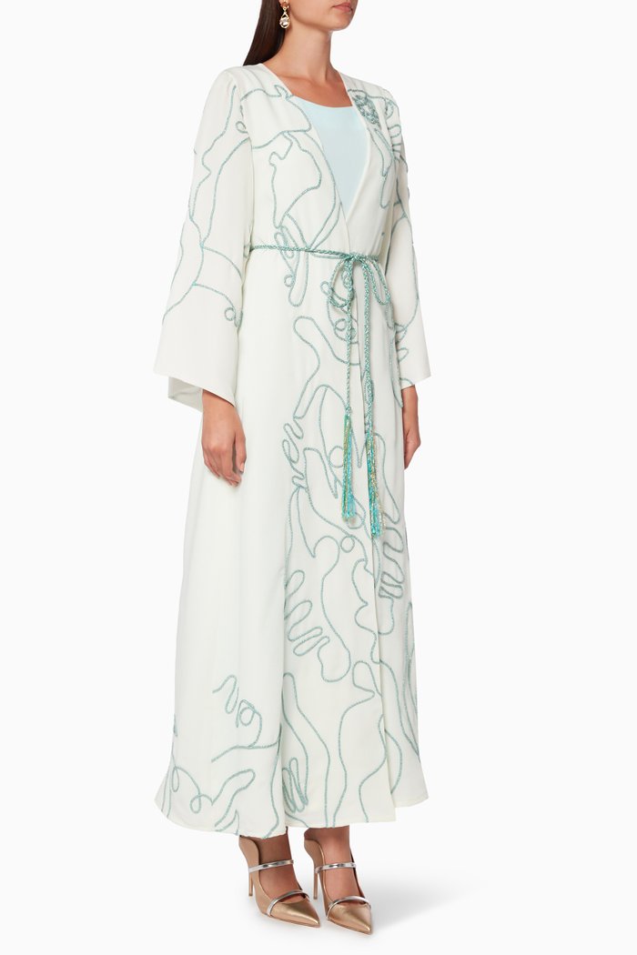 

Embroidered Kaftan, Set Of Two, Neutral