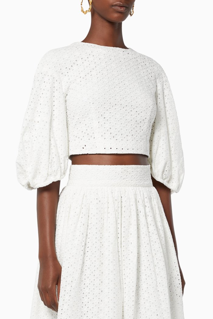

Orchid Linen Top, White
