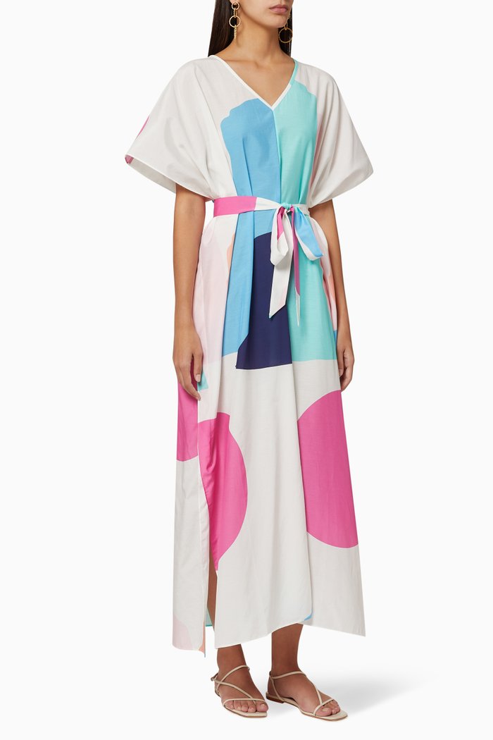 

Fiji Printed Silk Kaftan, Multicolour