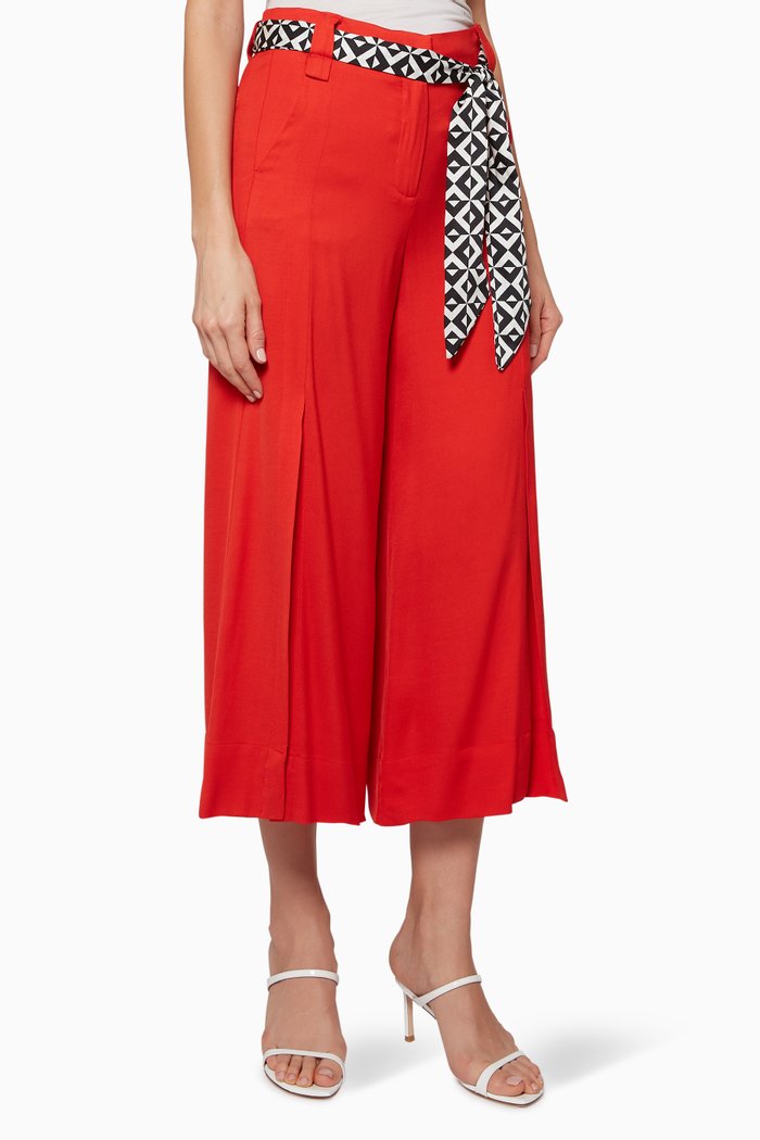 

Anna Wide Leg Pants, Red