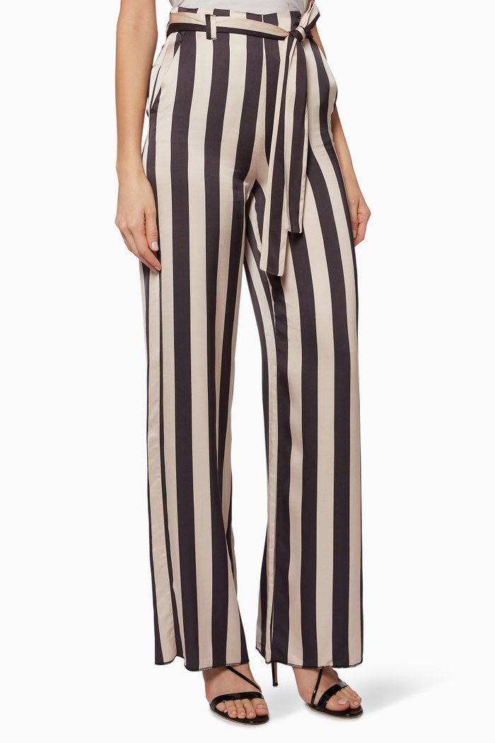 

Stripe Wide Leg Pants, Pink