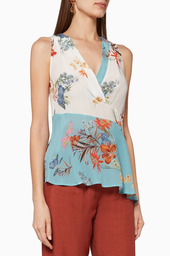 

Libero Silk Top, White