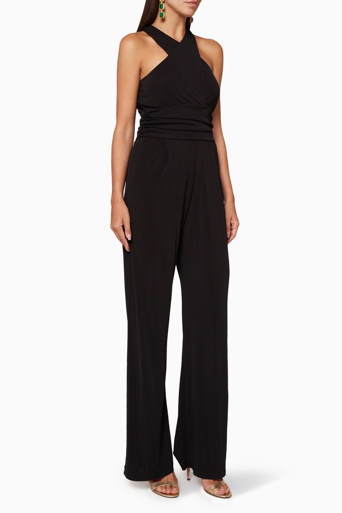 

Wally Halter Jumpsuit, Black