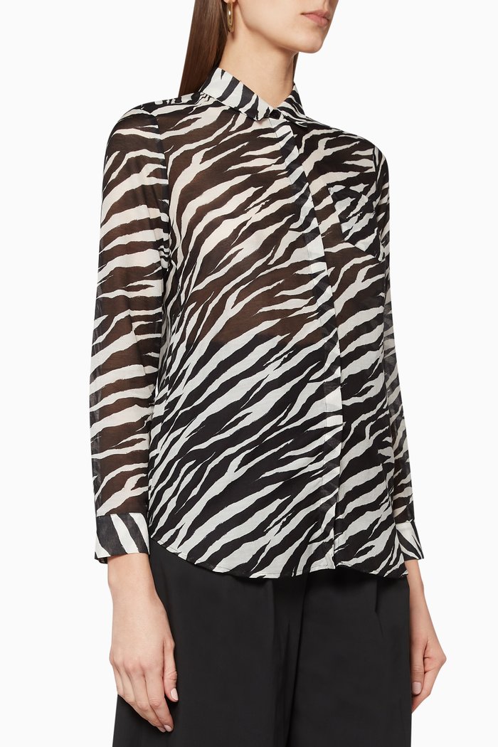 

Zebra-Print Shirt, White