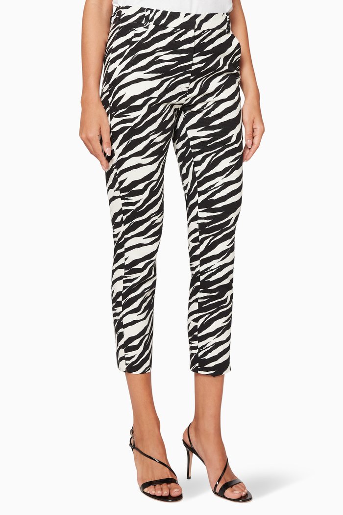 

Inglese Zebra Cropped Pants, White