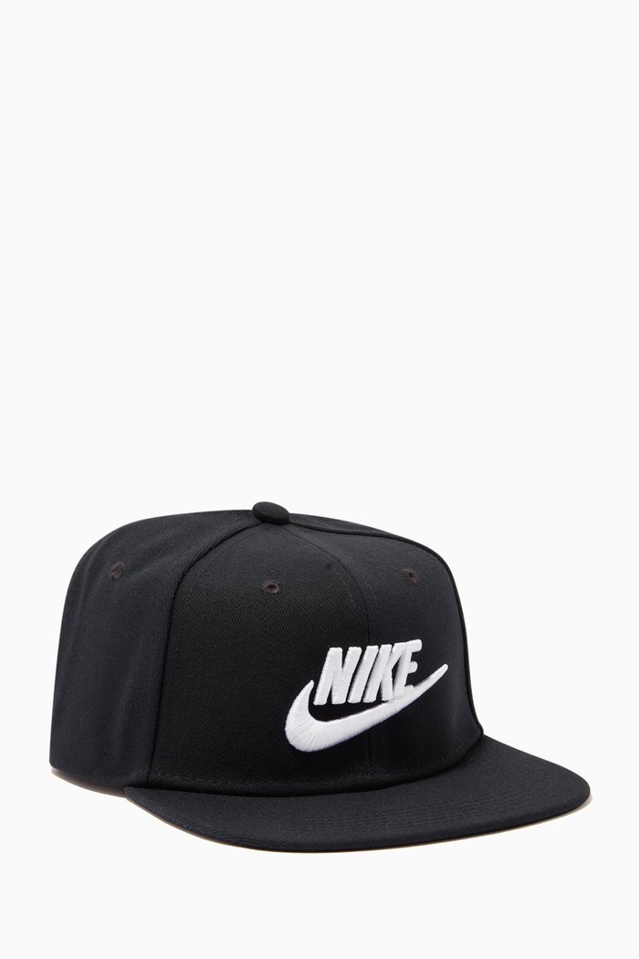 

Logo Embroidered Canvas Cap, Black
