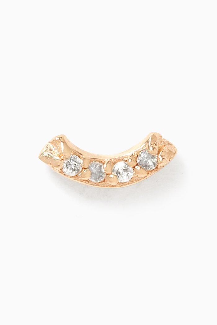 

Diamond Smile Piercing Earring, Gold