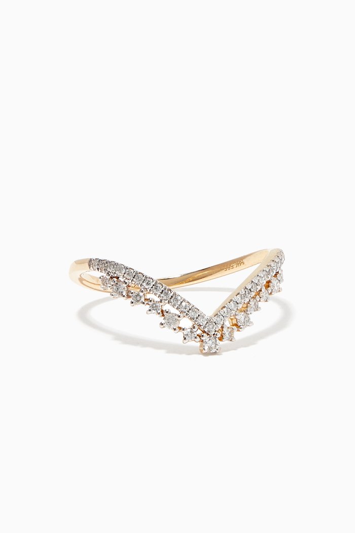 

Pavé Diamond Curve Band, Yellow