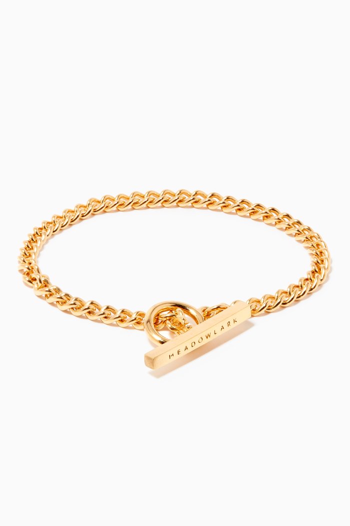 

Fob Chain Bracelet in Gold Plated Sterling Silver, Yellow