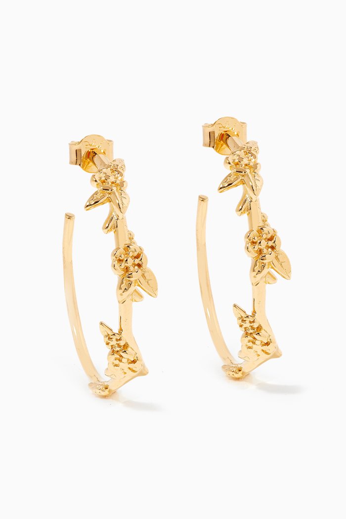 

Alba Large Hoop Earrings in Gold Plated Sterling Silver, Yellow