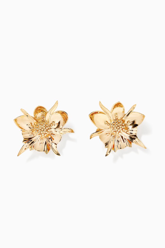 

Wildflower Large Earrings in Gold Plated Sterling Silver, Yellow