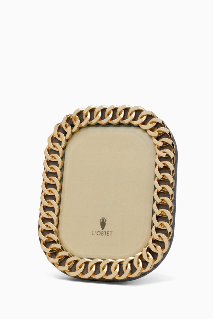 Cuban Link Frame, 4 x 6", Gold