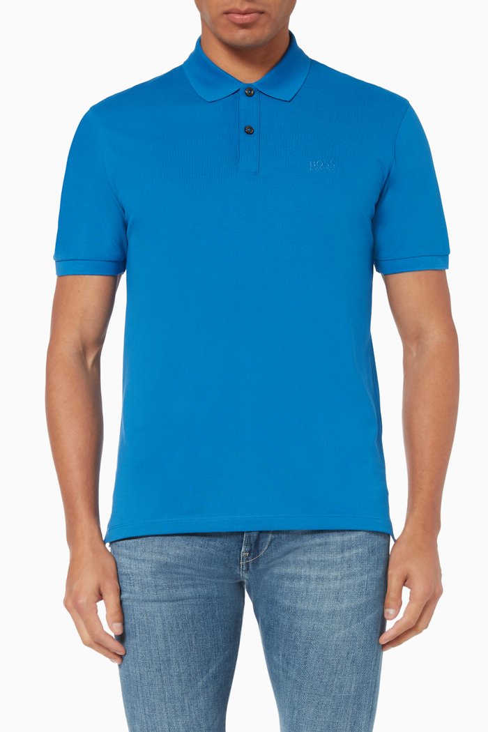 

Pallas Pima Cotton Polo Shirt, Blue