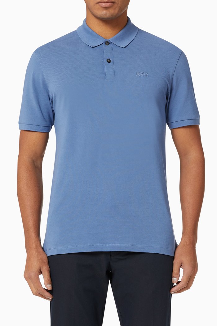 

Pallas Pima Cotton Polo Shirt, Blue