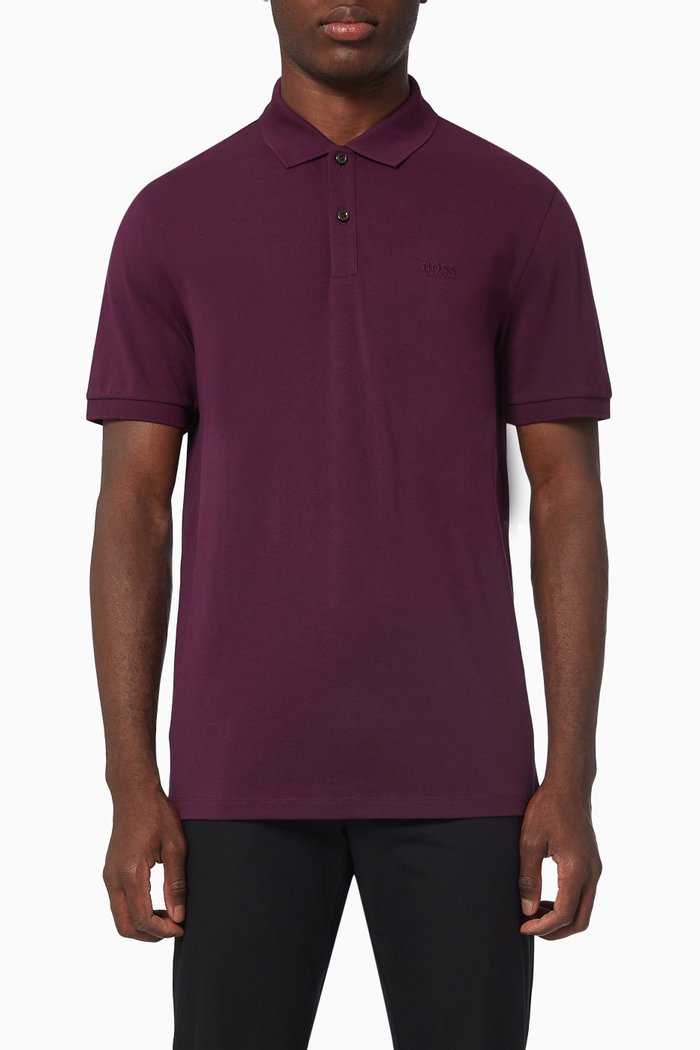 

Pallas Polo Shirt in Pima Cotton, Purple