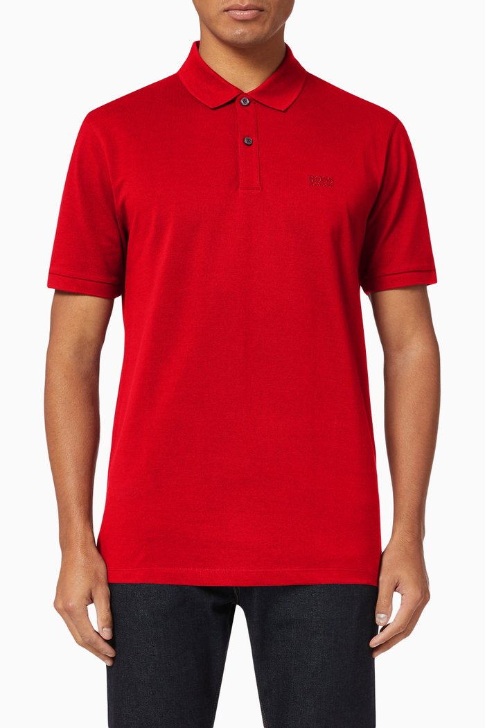 

Pallas Pima Cotton Polo Shirt, Red