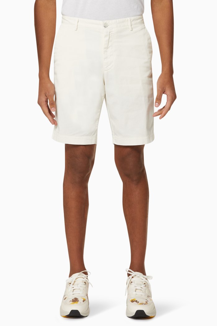 

Slice Cotton Twill Shorts, White