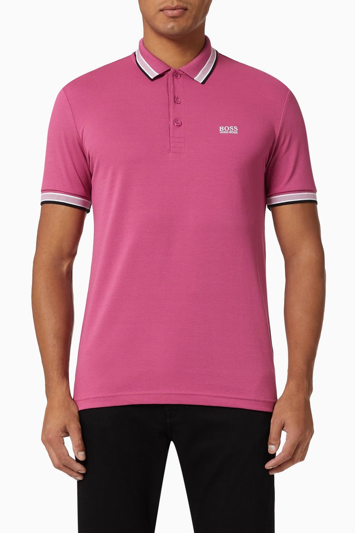 

Paddy Polo Shirt in Cotton Piqué, Pink