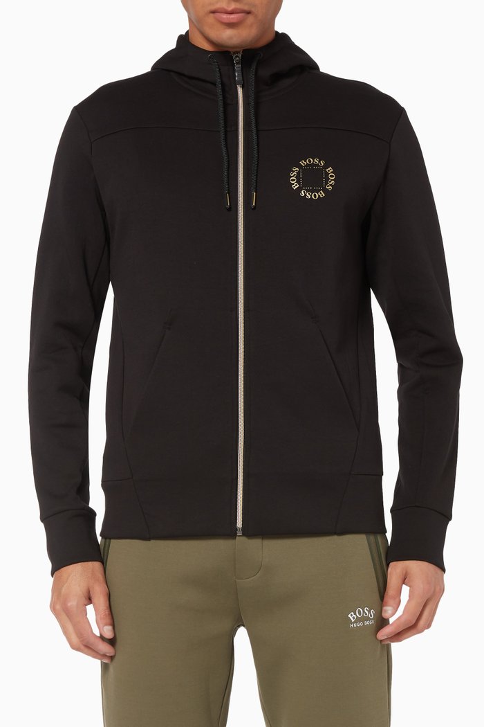 

Saggy Circle Metallic Logo Sweatshirt, Grey