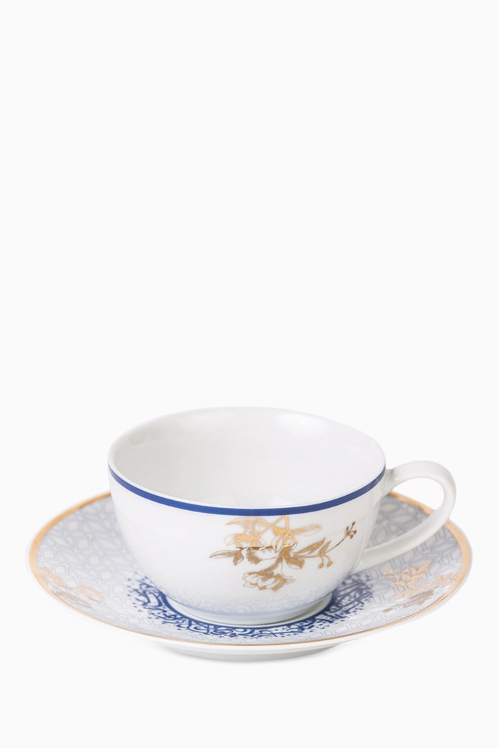 

Kunooz Porcelain Teacup & Saucer Set, Multicolour