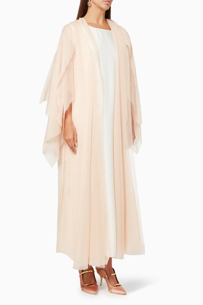 

Flounce Abaya Set, Pink
