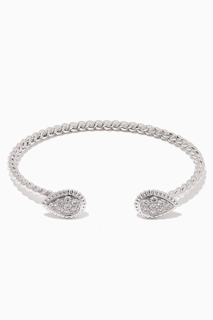 

Serpent Bohème S Motif Diamond Bracelet in 18kt White Gold, Silver
