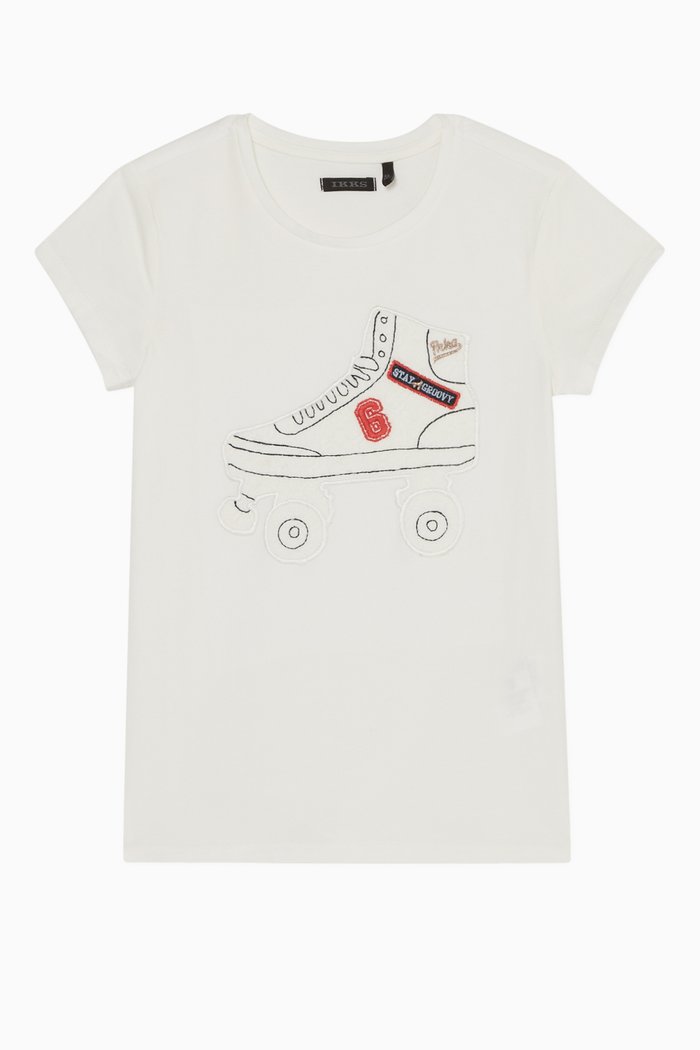 

Roller-Skate Embroidered T-Shirt, White