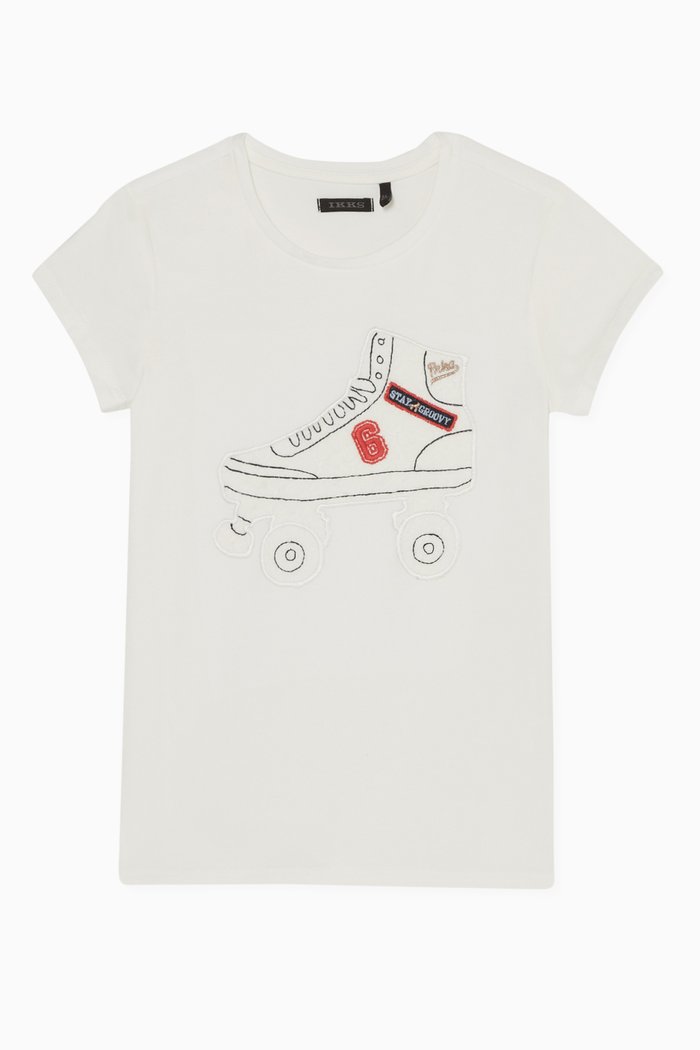 

Roller-Skate Embroidered T-Shirt, White