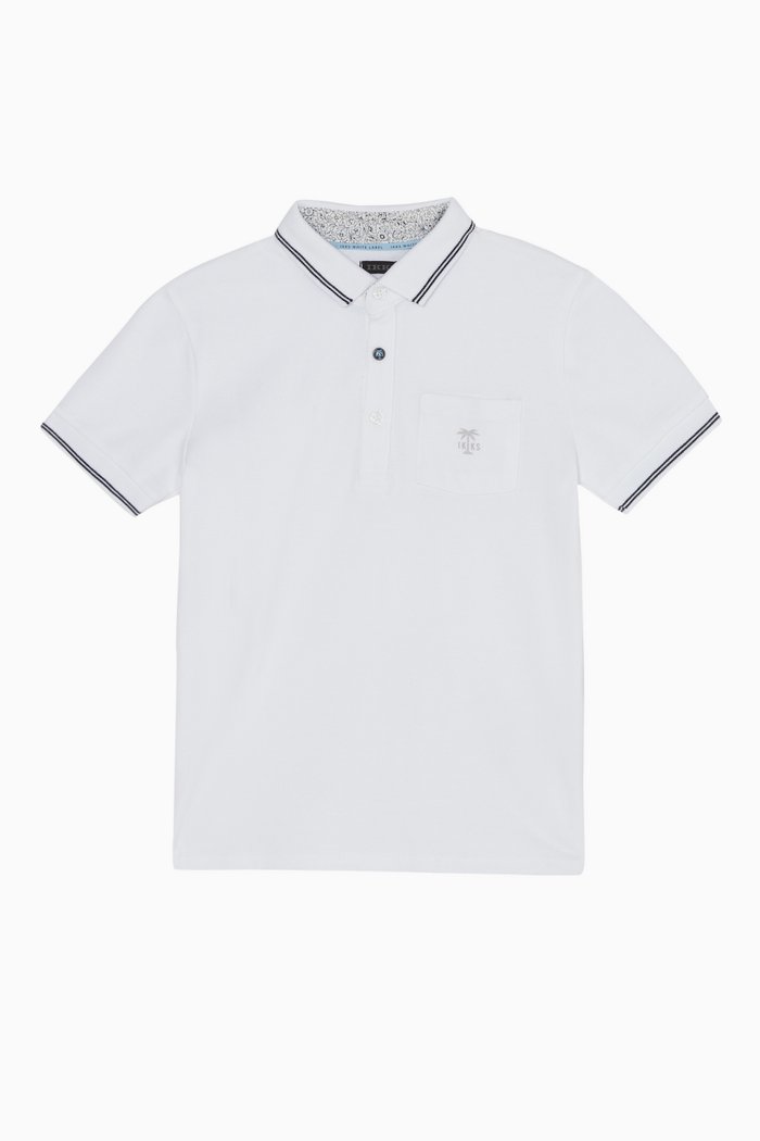 

Cotton Piqué Polo Shirt, White
