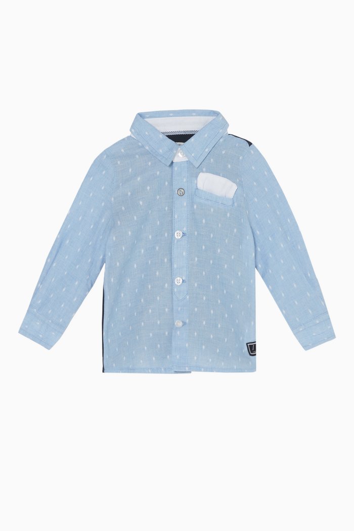 

Jersey Back Jacquard Shirt, Blue