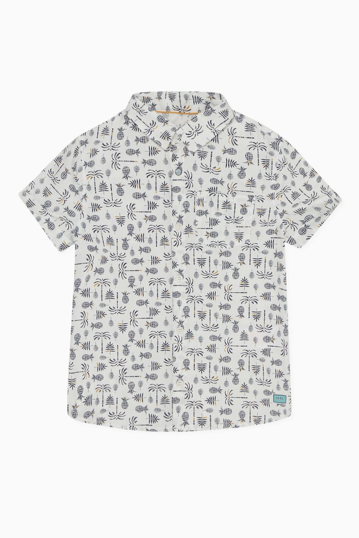 

Pineapple Print Cotton Shirt, White