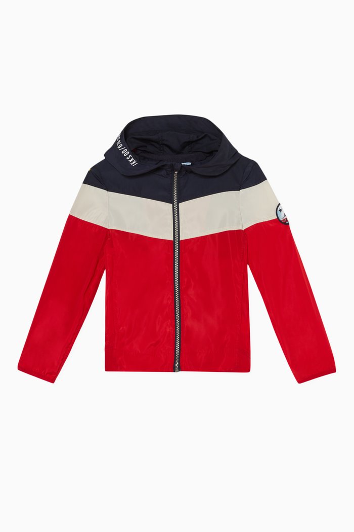 

Packable Hooded Windbreaker, Red