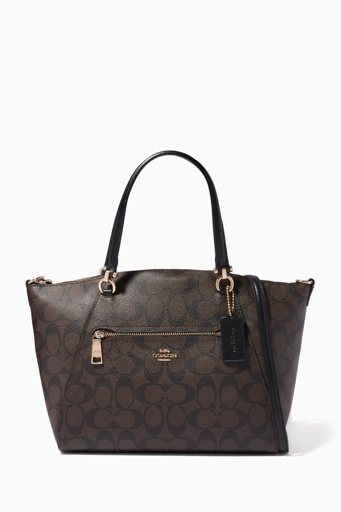 Prairie Satchel in Signature Canvas, Brown