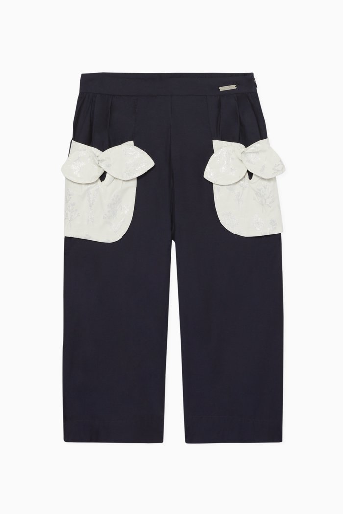 

Bow Pocket Pants, Blue