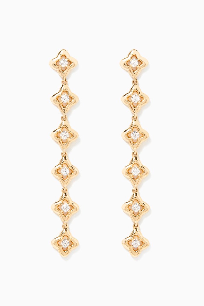Quad® Diamond Drop Earrings, Yellow