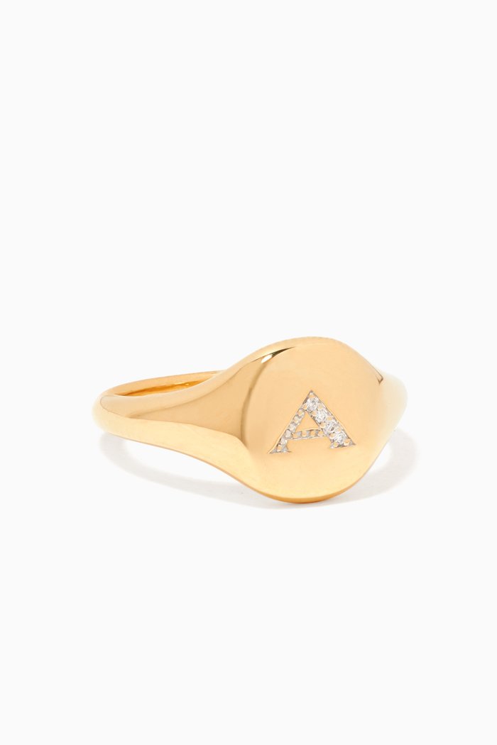 

Cable Collectibles® Initial Diamond Mini Pinky Ring, Yellow