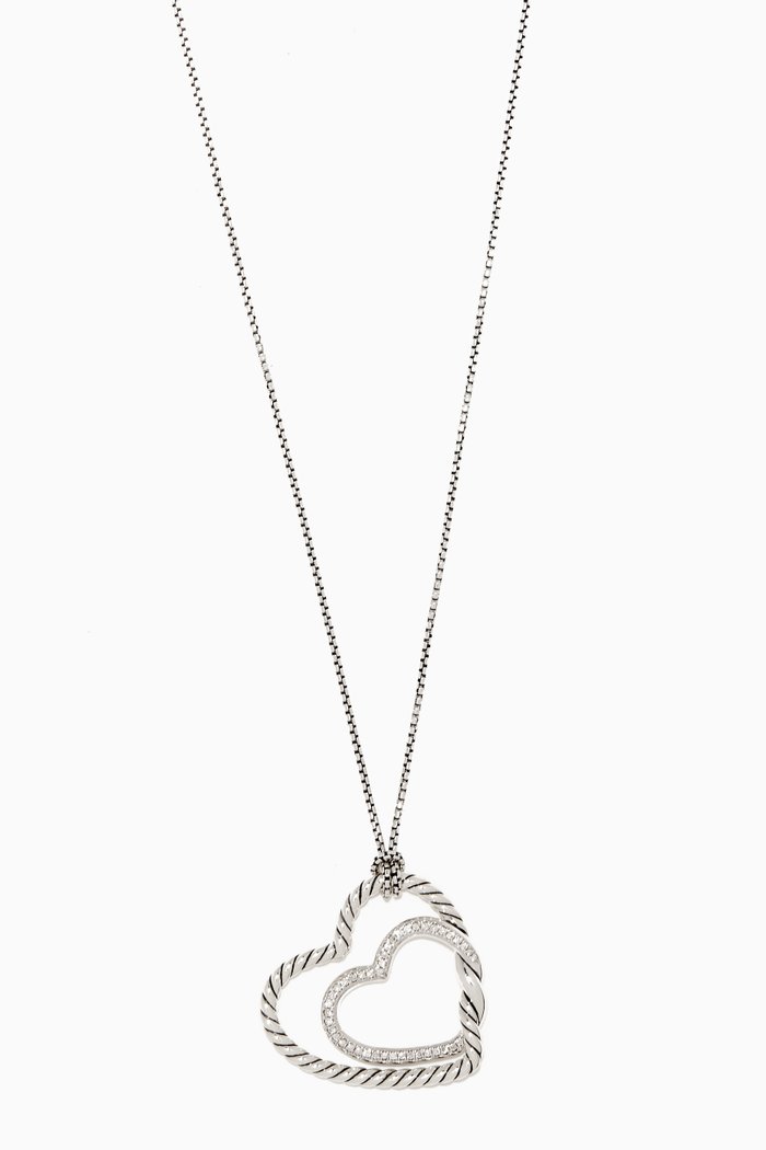 

Continuance® Heart Pavé Diamonds Necklace, Silver