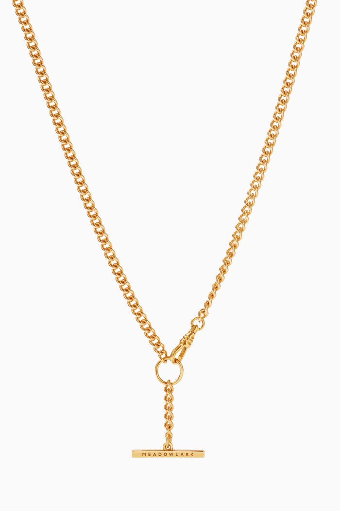 

Fob Chain Neklace in Gold Plated Sterling Silver, Yellow