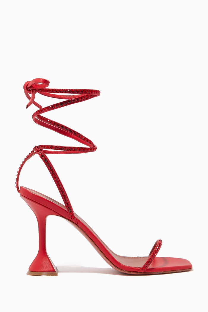 

Vita 95 Crystal Sandals in Nappa, Red