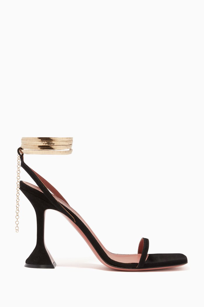 

Henson 95 Lace Up Sandals in Suede, Black