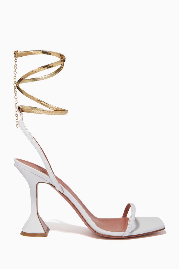 

Henson 95 Lace Up Sandals in Nappa, White